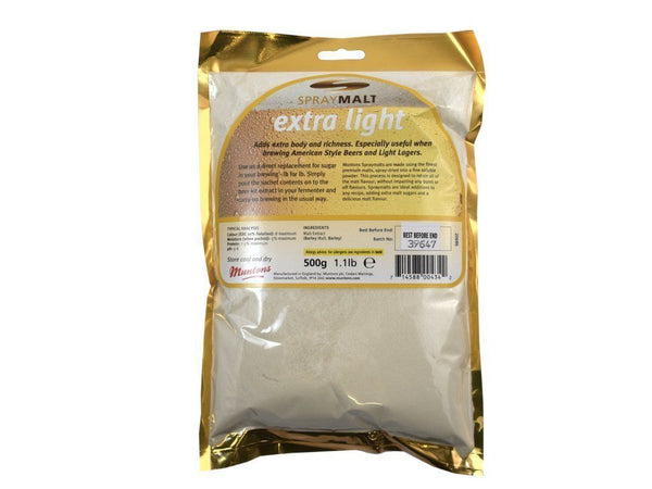 Muntons Foil Packed Spraymalt Extra Light 500g