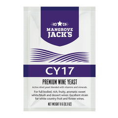Yeast Sachet - Mangrove Jack's Premium CY17 Wine Yeast 8g - For Sweet White, Blush and Dessert Wines