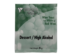 Yeast Sachet - Youngs Dessert / High Alcohol Wine Yeast 5g
