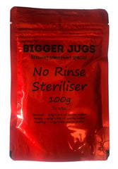 Sodium Percarbonate No Rinse Cleanser / Steriliser 100g Supplied in Heavy Duty Resealable Pouch