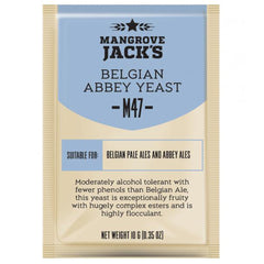 Yeast Sachet - Mangrove Jack's Craft Series Belgian Abbey M47 Yeast 10g