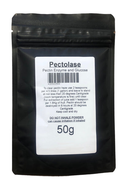 Pectolase 50g Supplied in Heavy Duty Resealable Pouch