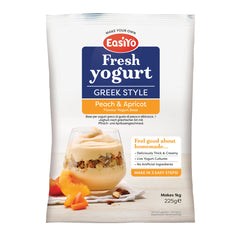 Easiyo Greek Style Peach & Apricot Flavoured Yogurt Sachet 225g