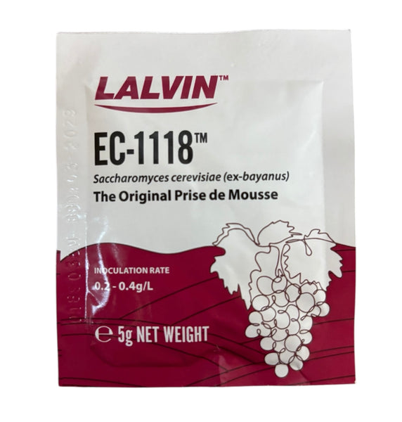 Yeast Sachet - Lalvin EC-1118 Sparkling Wine & Cider Yeast 5g
