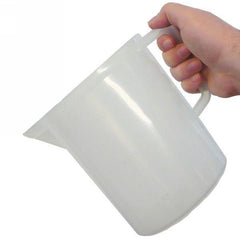 Jug Plastic 3 Litre (6 Pint) - Large Strong Heavy Duty Food Grade Jug