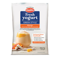 Easiyo Greek Style Mango With Coconut Bits Flavoured Yogurt Sachet 240g