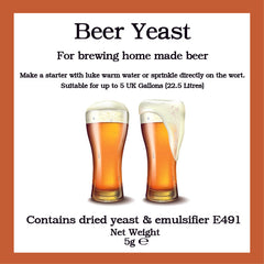 Bigger Jugs Beer Yeast Sachet 5g - For Fermenting Craft Ales & Beers