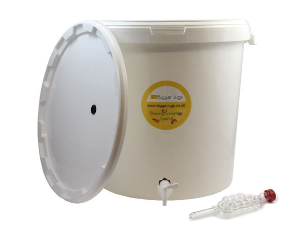 Fermentation Vessel - 33 Litre Bucket with Grommeted Lid, Airlock & Tap