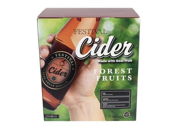 Festival Real Fruit Cider Kit - Forest Fruits 3.6Kg Makes 40 Pints (23 Litres) 