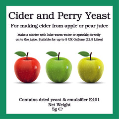 Bigger Jugs Cider and Perry Yeast Sachet 5g - For Rapid Clean Fermentation of All Types of Cider & Perrys