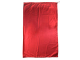 Red Poly-Cotton Gift Sack With White Rope Drawstring - Large Size