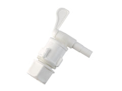 White Quickserve Tap with Sediment Trap Back Nut for Fermentation Vessel or Pressure Barrel