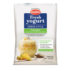 EasiYo Greek Style Pineapple With Coconut Bits Flavoured Yogurt Sachet 230g