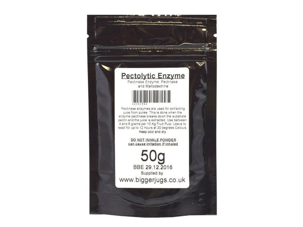 Pectolytic Enzyme (Pectic Enzyme, Pectinase) 50g Supplied in Heavy Duty Resealable Pouch