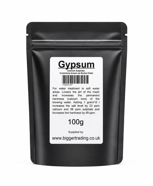 Gypsum 100g Top Food Grade - Supplied in Resealable Pouch