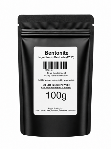 Bentonite 100g - Supplied in Resealable Pouch - Fining Agent for Homebrew Beers & Wines