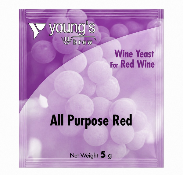 Yeast Sachet - Youngs All Purpose Red Wine Yeast 5g