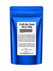 Bigger Jugs Blue Packet Craft Ale Yeast No. 2 - 100g Supplied in Resealable Pouch