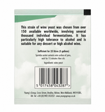 Yeast Sachet - Youngs Dessert / High Alcohol Wine Yeast 5g