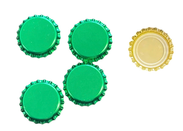 Crown Caps Bright Metallic Green - Pack of Approx. 100 - Buy 1 Get 1 Half Price
