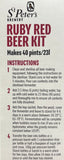 St Peters Brewery Ruby Red Ale 3Kg Beer Kit Makes 40 Pints (23 Litres)