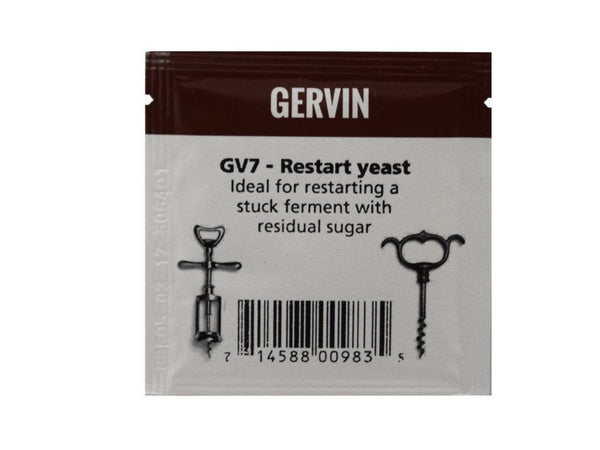 Yeast Sachet 5g - Gervin GV7 Restart Yeast - For Restarting Stuck Fermentations