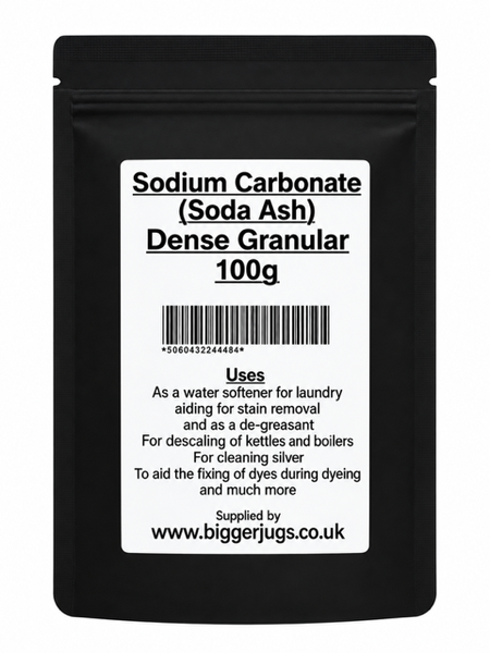 Sodium Carbonate Granular Soda Ash 100g Supplied in Heavy Duty Resealable Pouch