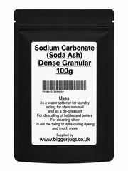 Sodium Carbonate Granular Soda Ash 100g Supplied in Heavy Duty Resealable Pouch