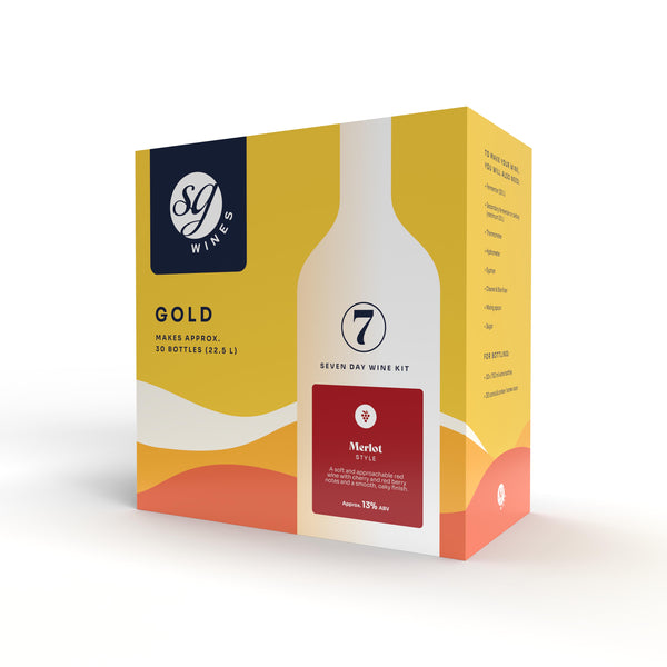 SG Wines (Formerly Solomon Grundy) Gold 30 Bottle 7 Day Wine Kit - Merlot Style