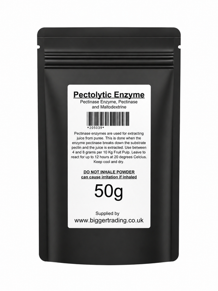 Pectolytic Enzyme (Pectic Enzyme, Pectinase) 50g Supplied in Heavy Duty Resealable Pouch