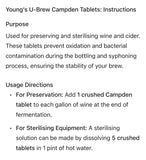 Youngs Campden Tablets Tub of 50