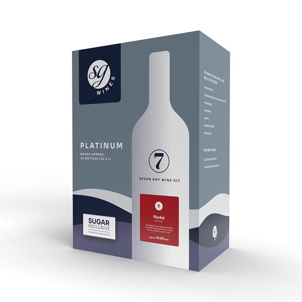 SG Wines (Formerly Solomon Grundy) Platinum 30 Bottle 7 Day Wine Kit - Merlot