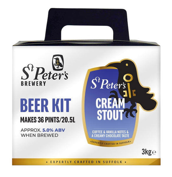 St Peters Brewery Cream Stout 3Kg Beer Kit Makes 36 Pints (21 Litres)
