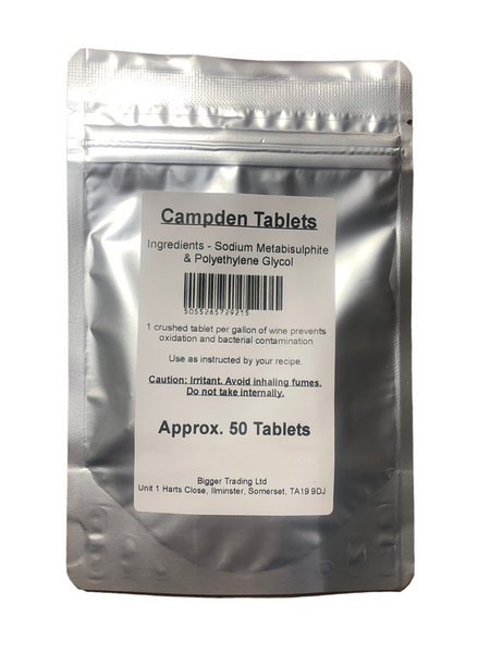 Campden Tablets - Pack of Approx. 50 - Supplied in Resealable Pouch