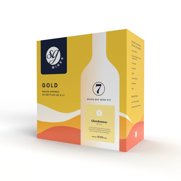 SG Wines (Formerly Solomon Grundy) Gold 30 Bottle 7 Day Wine Kit - Chardonnay Style
