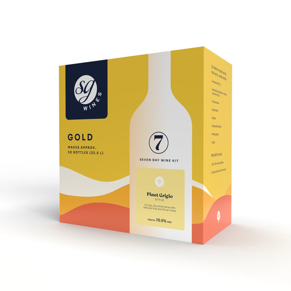 SG Wines (Formerly Solomon Grundy) Gold 30 Bottle 7 Day Wine Kit - Pinot Grigio Style