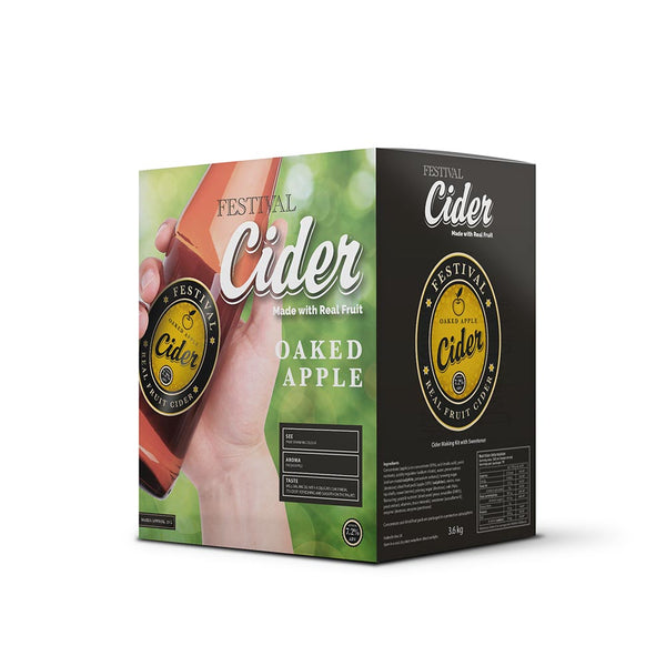 Festival Real Fruit Cider Kit - Oaked Apple 4.5Kg Makes 40 Pints (23 Litres)