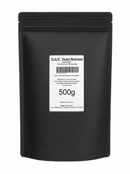 Yeast Nutrient Diammonium Phosphate D.A.P. 500g Supplied in Heavy Duty Resealable Pouch
