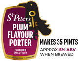 St Peters Brewery Plum Flavour Porter 3Kg Beer Kit Makes 35 Pints - SPECIAL OFFER AS BEST BEFORE IS 30/04/2026