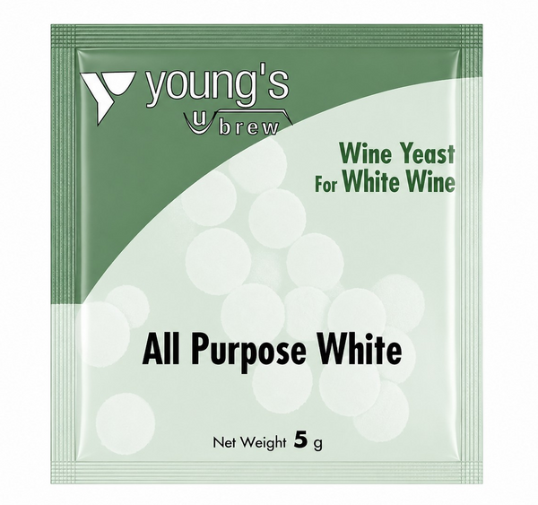 Yeast Sachet - Youngs All Purpose White Wine Yeast 5g