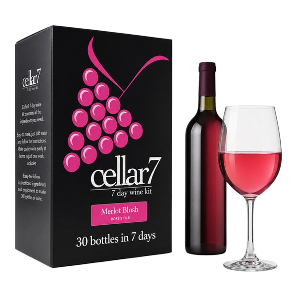 Cellar 7 by Youngs 30 Bottle 7 Day Wine Kit - Merlot Blush