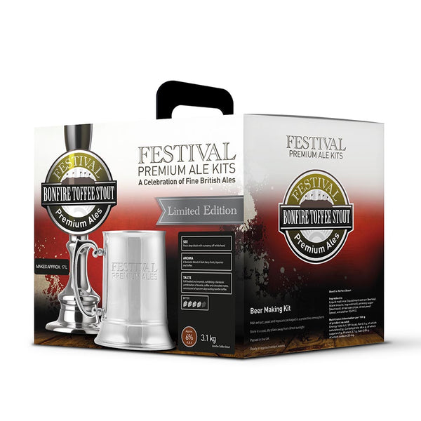 Festival Premium Ale Kits - Bonfire Toffee Stout 3.5Kg Beer Kit - SPECIAL OFFER AS BEST BEFORE IS 31/01/2024
