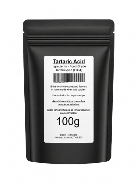 Tartaric Acid 100g Supplied in Heavy Duty Resealable Pouch