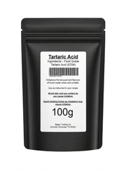 Tartaric Acid 100g Supplied in Heavy Duty Resealable Pouch