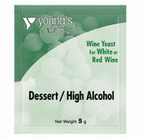 Yeast Sachet - Youngs Dessert / High Alcohol Wine Yeast 5g