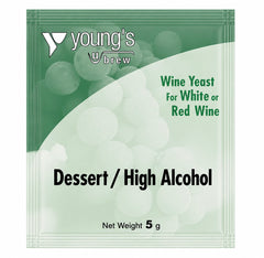 Yeast Sachet - Youngs Dessert / High Alcohol Wine Yeast 5g