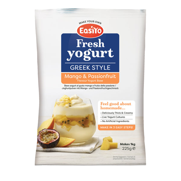 Easiyo Greek Style Mango & Passionfruit Yogurt Sachet 225g - SPECIAL OFFER AS BEST BEFORE IS 13/09/2026