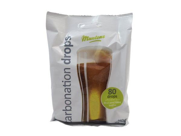 Muntons Carbonation Drops 160g Pack of 80 Drops Sufficient For Up To 40 x 1 Pint / 500ml Bottles