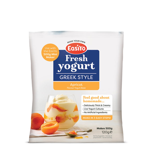 EasiYo Greek Style Apricot Flavoured Yogurt Sachet 120g - For Use With EasiYo 500g Mini Maker