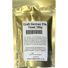 Bigger Jugs Gold Packet Craft German Pils / Lager Yeast - 100g Supplied in Resealable Pouch